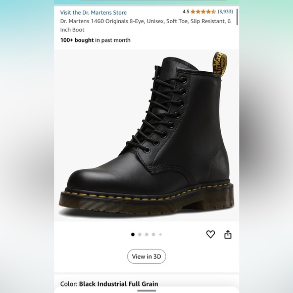 Dr. Martens 1460 Originals 8-Eye, Unisex, Soft Toe, Slip Resistant, 6 Inch Boot - Picture 7 of 7